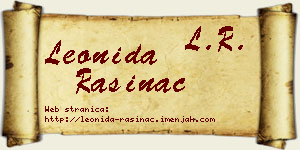 Leonida Rasinac vizit kartica